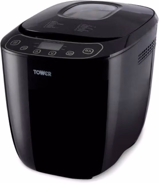Tower 550W Digital Breadmaker with Digital Display, Black, 2lb Gluten Free Capacity