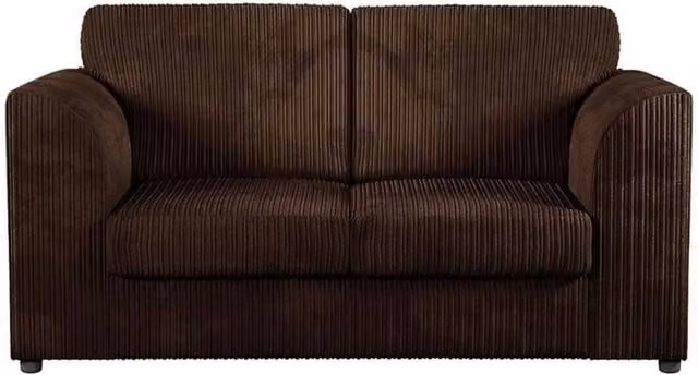SOFASELECTION UK Jumbo Cord High Back 2 Seater Sofa in Brown
