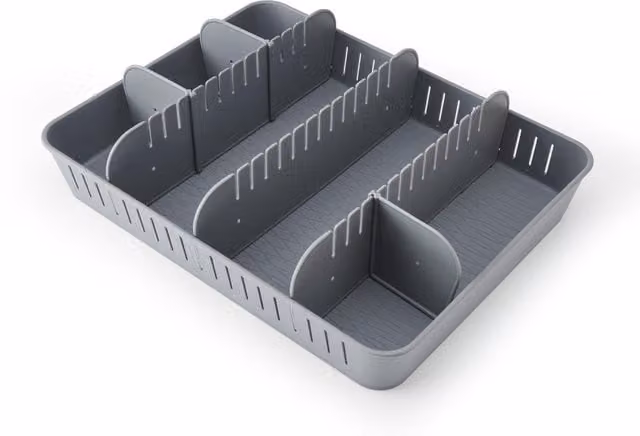 Copco Grey Plastic Food Storage Container Organiser with Compartments