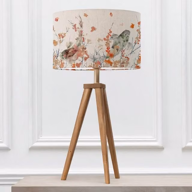 Voyage Maison Aratus Table Lamp with Koi Carp Eva Fabric Lampshade in Brown – 1
