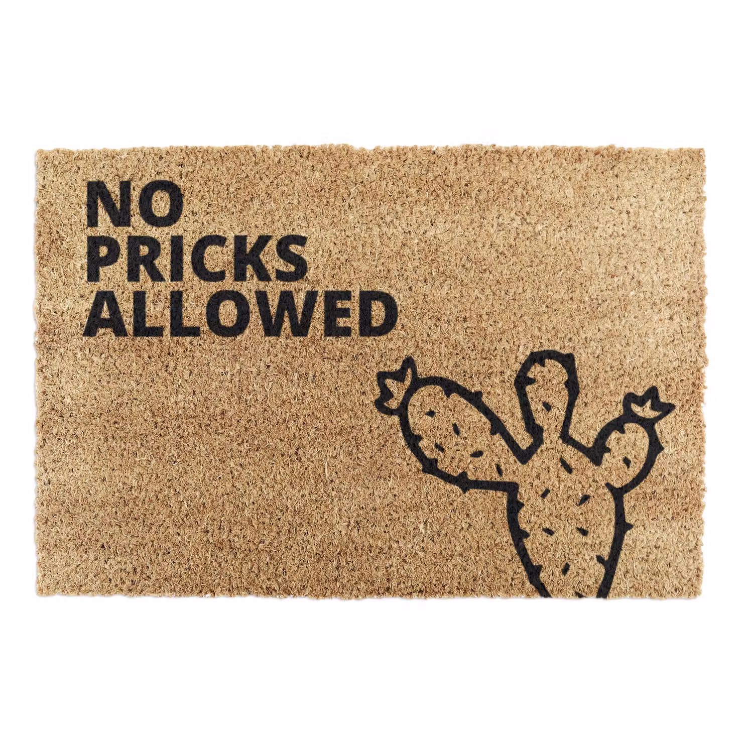 Artsy Mats No Pricks Allowed Cactus Doormat in Beige, W/D/H: 60 x 40 x 1 cm – 2