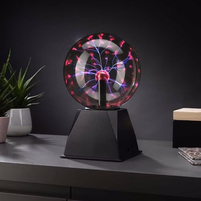 Menkind RED5 Black Touch-Responsive 6-Inch Plasma Ball Light Show – 1