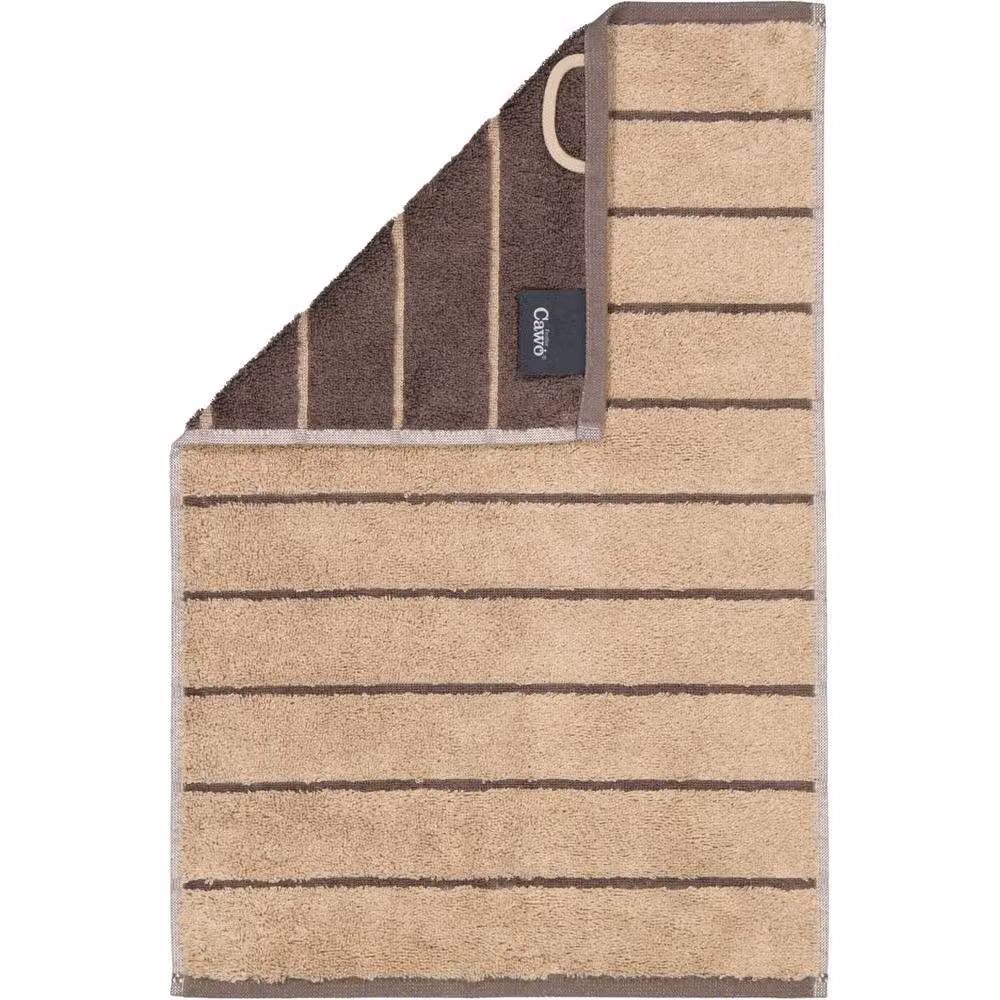 Cawo Balance Striped Cotton Terry Towel in Light Sand – 2