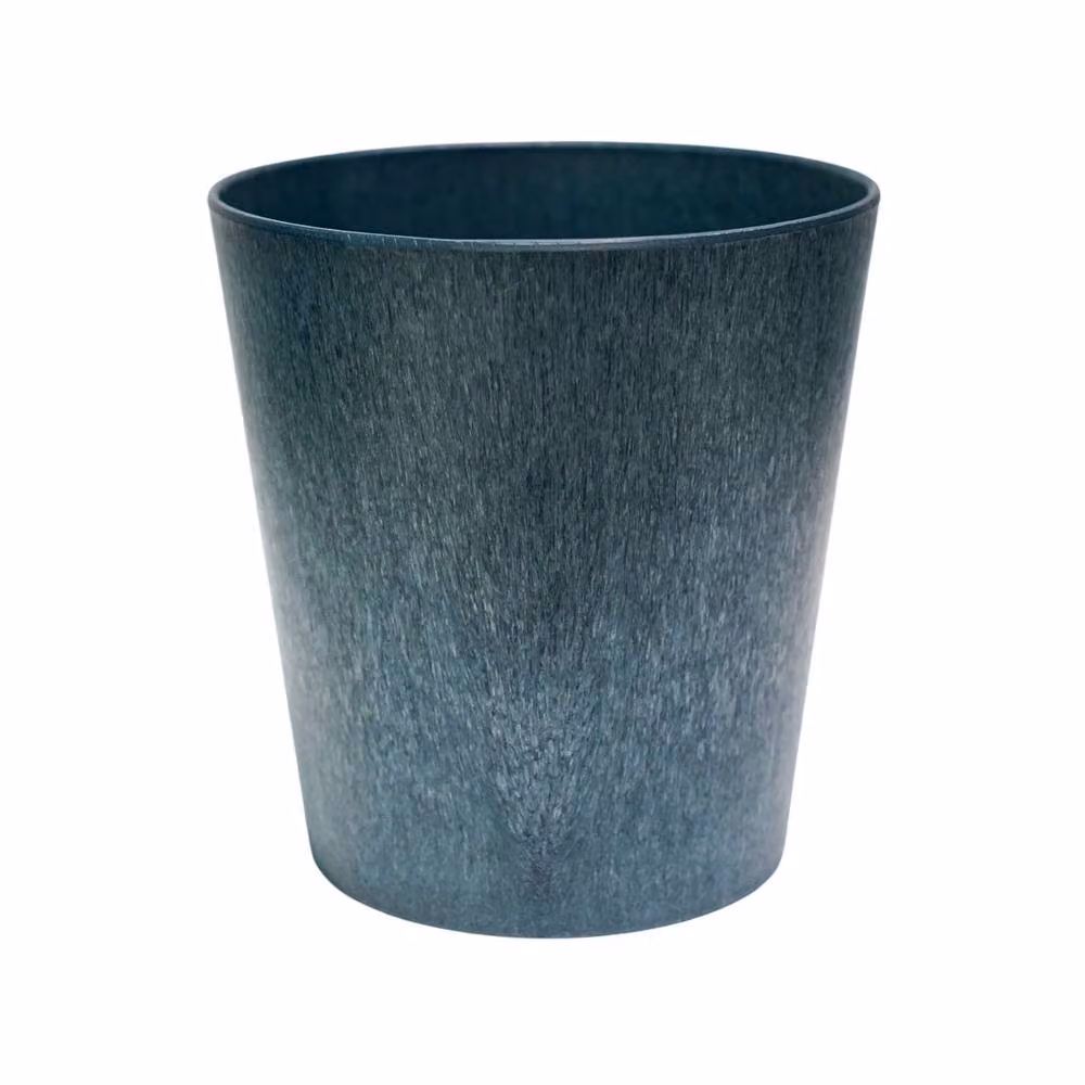 Ivyline Pula Stone Planter Tub in Blue/Turquoise, H: 25 cm, D: 24 cm – 2