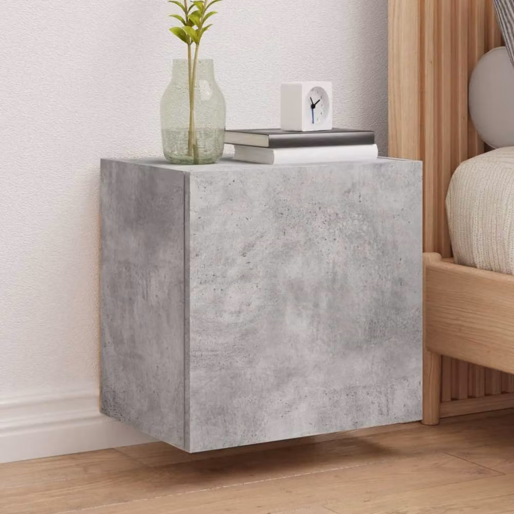 Berkfield Home Set of 2 TV Wall Cabinets in Concrete Grey, W/D/H: 40.5 x 30 x 40 cm – 1