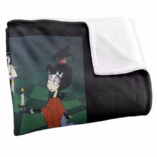 LOGOVISION Beetlejuice and Lydia Main Show Image Super Soft Fleece Throw Blanket, Multicolour, W/D/H: 91 x 147 cm – 2