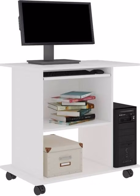 Berkfield Home Modern Computer Desk in White, W/D/H: 80 x 50 x 75 cm – 1