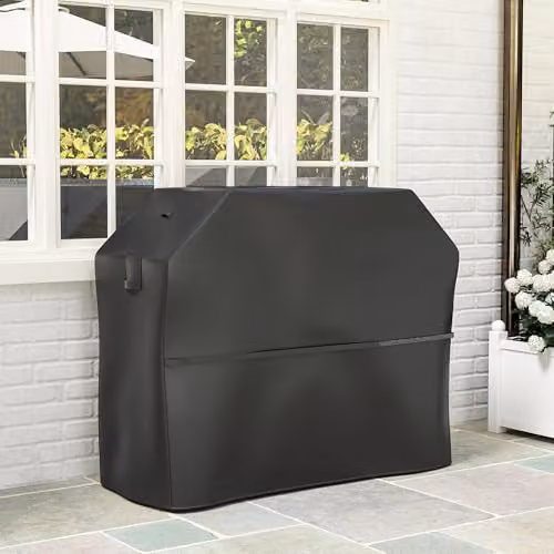 Outsunny Black Polyester BBQ Cover for Rectangular Gas Grills, W/D/H: 147 x 61 x 122 cm – 5