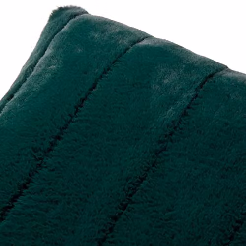Paoletti Empress Faux Fur Velvet Decorative Square Cushion, Green, W/D/H: 55 x 55 x 55 cm – 3
