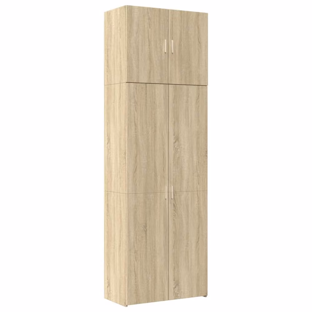Berkfield Home Sonoma Oak Highboard in Brown, W/D/H: 80 x 42.5 x 249 cm – 2