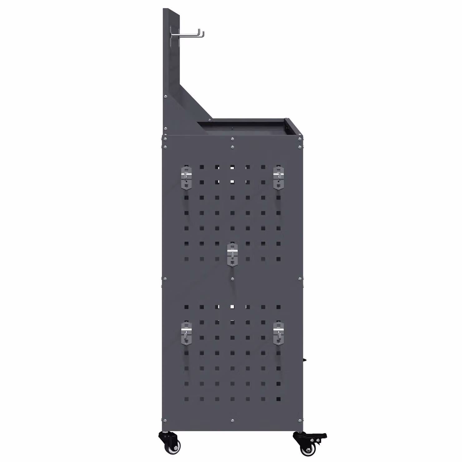 Berkfield Lockable and Rollable Tool Trolley in Anthracite, Powder-coated Steel, W/D/H: 65 x 35 x 111 cm – 4