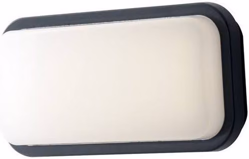 Netlighting SHELLY LED Outdoor Flush Surface Mount Light, Black, W/D/H: 23.6 x 11.6 x 6.8 cm, 1200lm, 4000K, IP65
