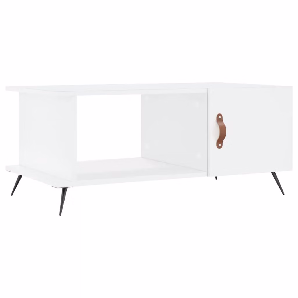 Berkfield Home White Modern Rectangular Coffee Table W/D/H: 90 x 50 x 40 cm – 2