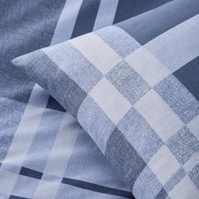 Charlotte Thomas Carson Checked Duvet Cover and Pillowcase Set in Blue