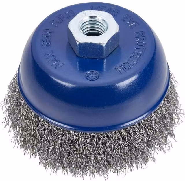 Bluespot Tools Steel Wire Cup Brush for Angle Grinders, Multicolour