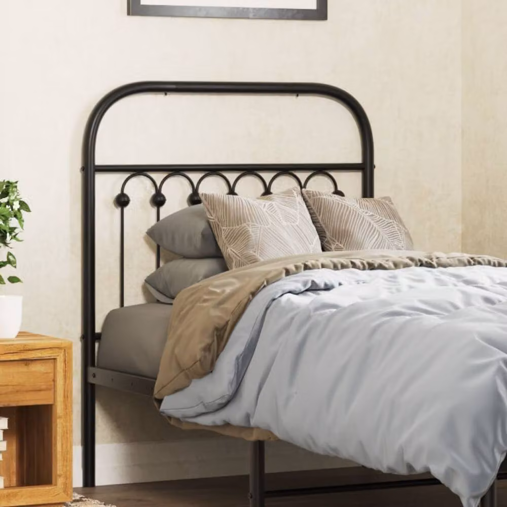 Berkfield Home Metal Headboard in Black, Width: 75 cm – 2