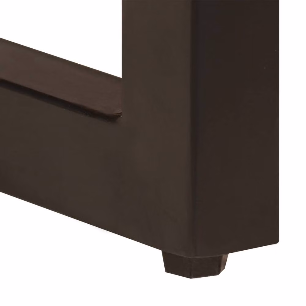 Berkfield Home Industrial Mango Wood and Steel Coffee Table, Brown, W: 100 cm, D: 50 cm, H: 35 cm – 5