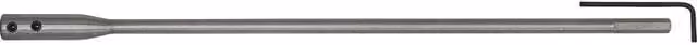 Loops Silver Flat Wood Bit Extension with Hex Shank and Two Grub Screws, 300 mm – 1