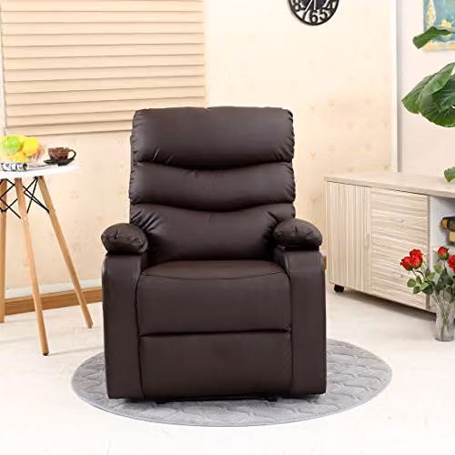 More4Homes Ashby Bonded Leather Recliner Armchair in Brown – 2