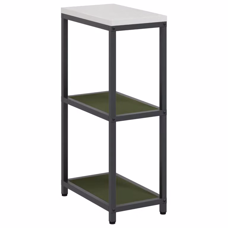 Berkfield Home Kitchen Storage Shelf in Matt Olive Green Steel