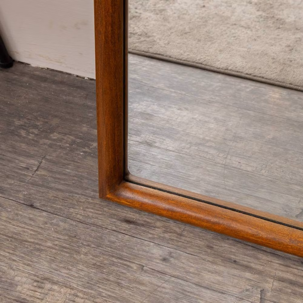 Melody Maison Ashwell Large Arched Leaner Mirror with Brown Walnut Wooden Frame, W: 90 cm, H: 158 cm – 3
