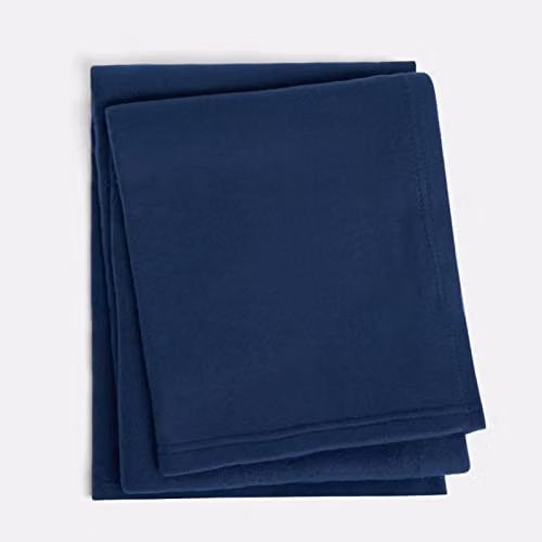 Dreamscene Navy Blue Plain Fleece Throw Blanket, W/D/H: 150 x 200 cm – 5