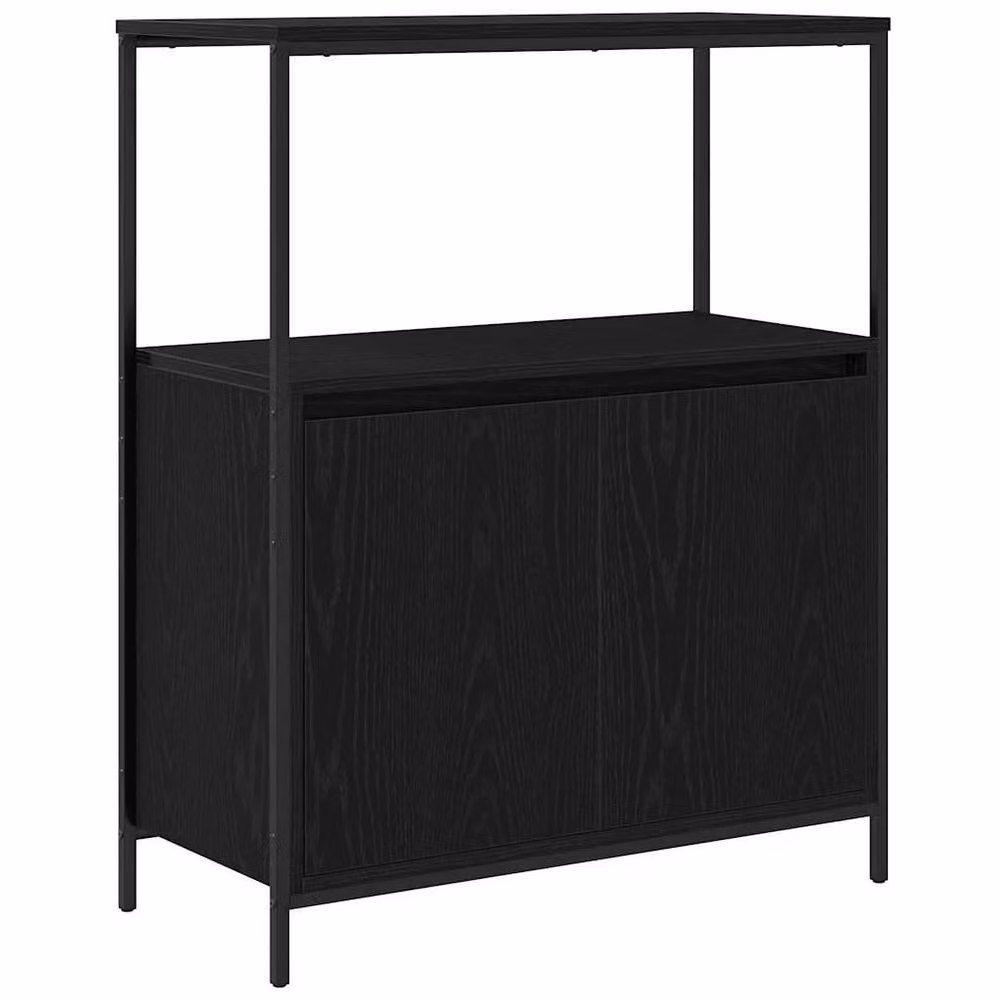Berkfield Home Durable Black Oak Bathroom Cabinet with Internal Shelves, W/D/H: 76.5 x 35 x 95 cm – 2