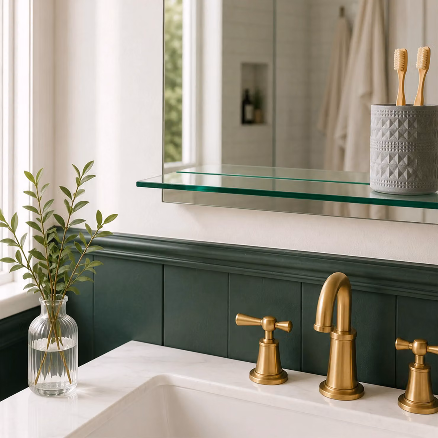 Showerdrape Rochester Modern Rectangular Frameless Wall Mounted Bathroom Mirror in Silver, W: 70 cm, H: 50 cm – 2
