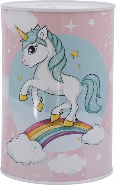 Multicolour Metal Unicorn Piggy Bank for Kids
