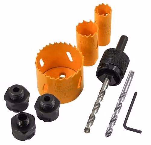 Faithfull Quick Change Bi-Metal Hole Saw Kit, Orange – 1