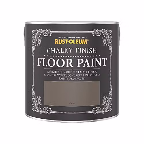 Rust-Oleum Brown Scratch-Proof Water-Based Floor Paint in Matt Finish, Cocoa 2.5L – 2