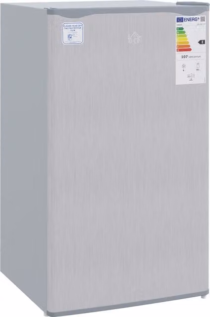 HOMCOM Under Counter Fridge Freezer, 91L, Grey – 1