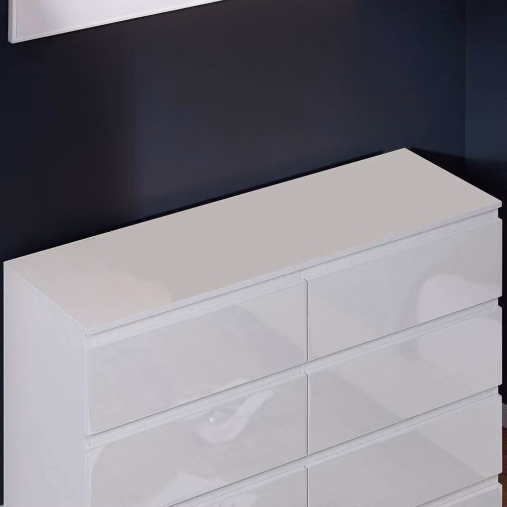 SPETLEK White Glossy 8 Drawer Chest of Deep Drawers – 2