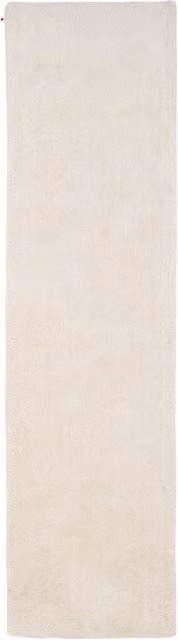 The Rug House Plain Beige Shaggy Rectangular Rug, W: 60 cm, L: 240 cm