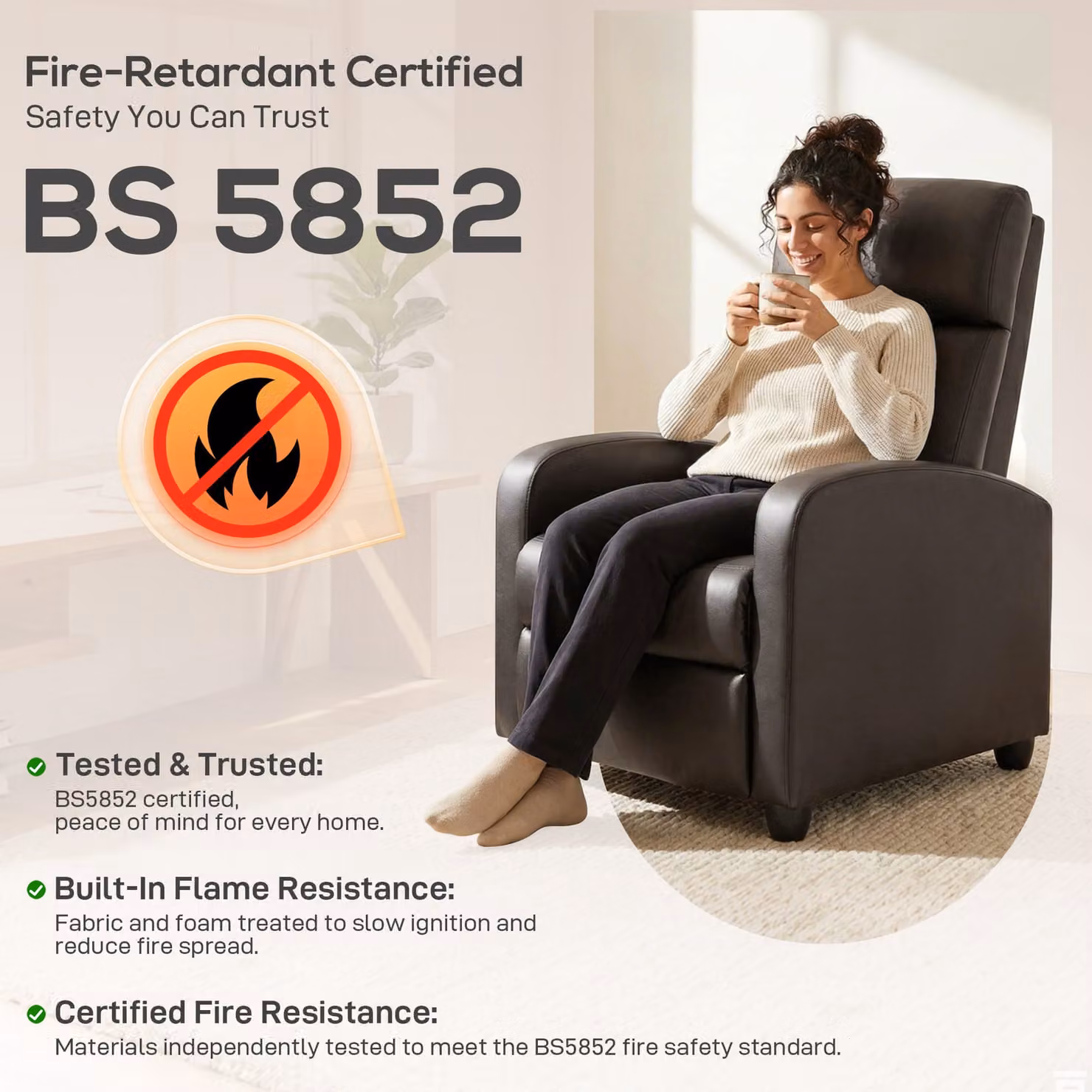 HOMCOM Brown PU Leather Massage Recliner Armchair with Footrest and Remote Control – 8