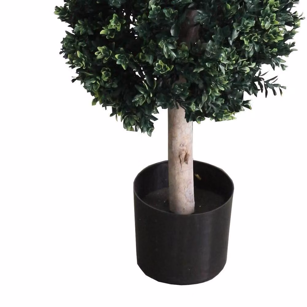 Leaf Premium Green Artificial Triple Ball Topiary Tree with UV Protection, Height: 150 cm – 4