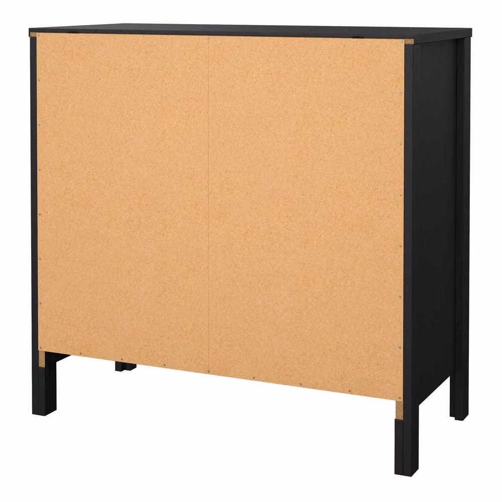 Wyld Haus Gossmere 3 Drawer Chest in Matt Black, W/D/H: 79.7 x 38.4 x 82.1 cm – 3