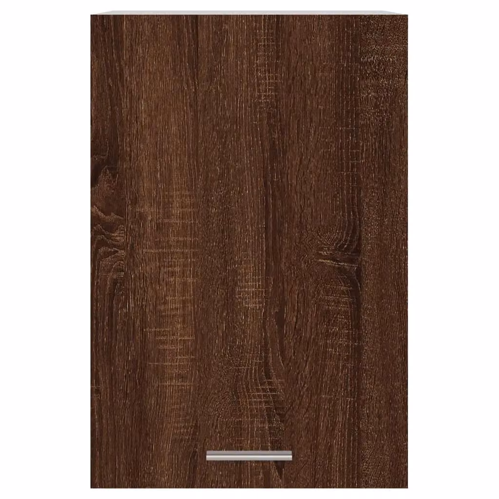 Berkfield Home Modern Wall Mounted Hanging Kitchen Cabinet in Brown Oak, W/D/H: 39.5 x 31.0 x 60.0 cm – 4