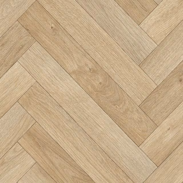 Vinyl Flooring UK Light Beige Scandinavian Herringbone Wood Effect Felt Backed Vinyl Flooring W: 300 cm, L: 800 cm, Thickness: 0.2 cm