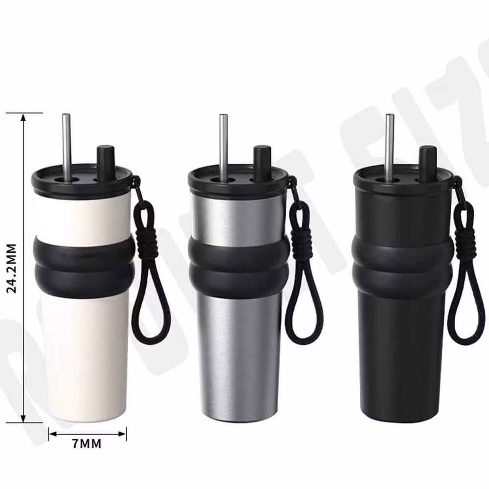 NESTLUNE Stainless Steel Thermal Coffee Mug with Lid in Silver – 2