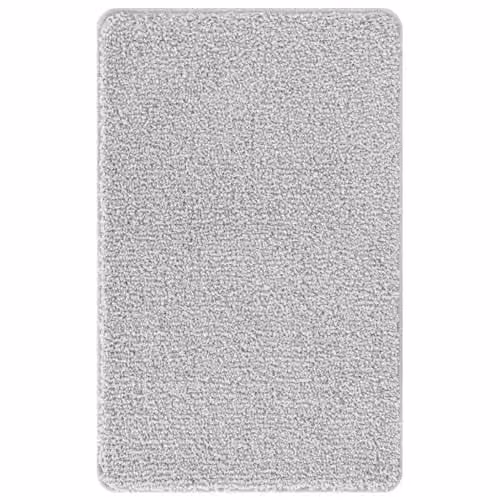 vidaXL Anti-slip Grey Polyester Bath Mat, W/D: 50 x 80 cm – 1