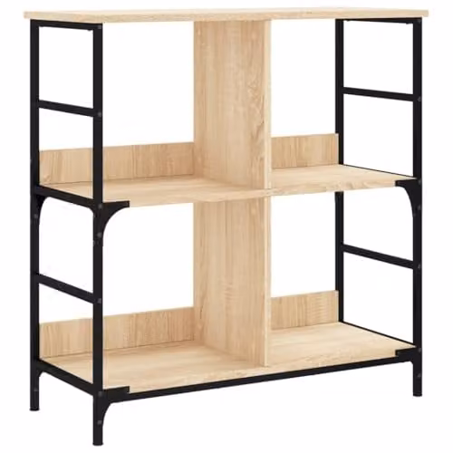 vidaXL Industrial Bookshelf in Sonoma Oak and Metal, W/D/H: 78.5 x 33 x 82 cm – 1