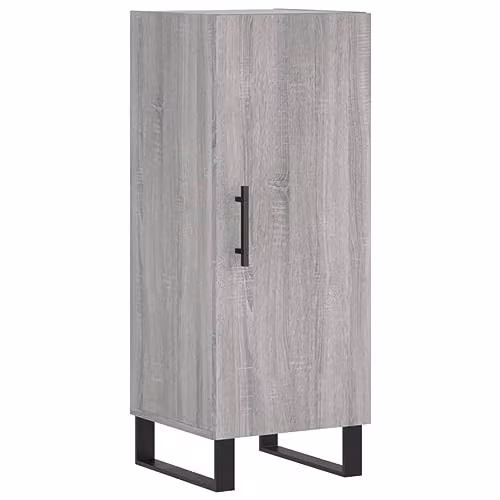 vidaXL Modern Sideboard in Grey Sonoma, W/D/H: 34.5 x 34 x 90 cm – 1