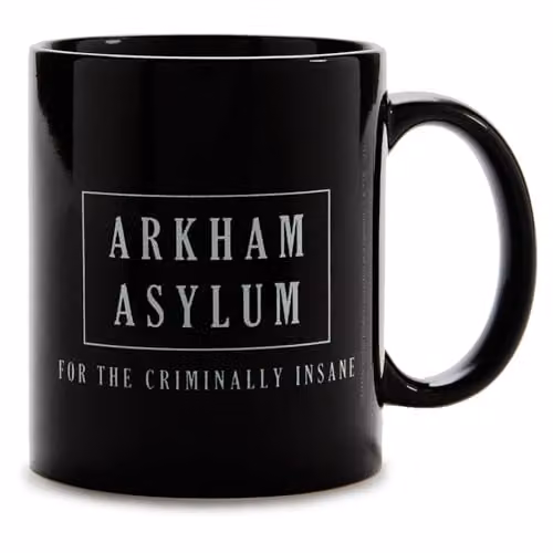 Zavvi Batman Arkham Asylum Ceramic Mug in Black and Multicolour