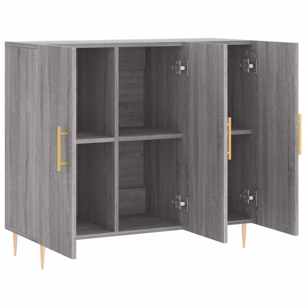 Berkfield Home Grey Sonoma Sideboard in Engineered Wood, W/D/H: 90 x 34 x 80 cm – 2