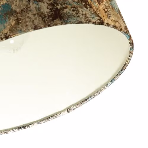 Happy Homewares Graphic Designer Round Drum Lamp Shade in Teal, Cream and Taupe, W: 30 cm, H: 20 cm – 2