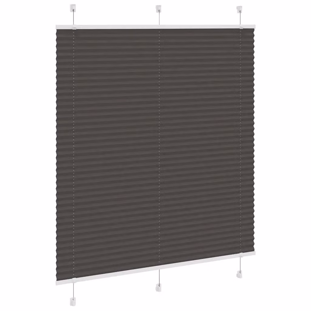 Berkfield Home Single Pleat Black Polyester Semi-Transparent Blind, W: 120 cm, H: 150 cm – 3
