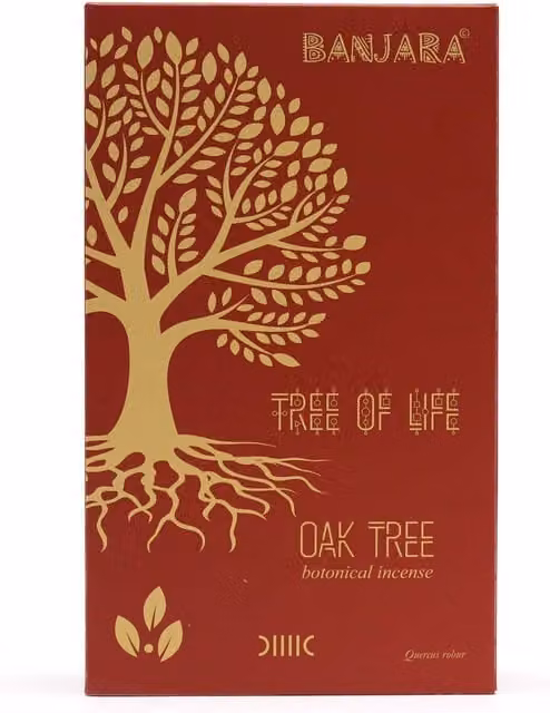 Banjara Oak Tree Botanical Incense Sticks, Natural Woody and Floral Aroma, Brown