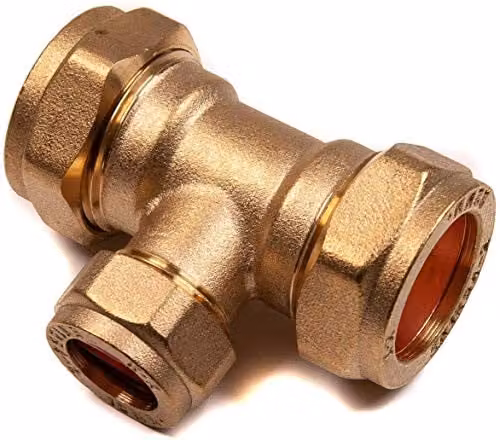 Primaflow Brass Compression Reducing Tee W/D/H: 22 x 22 x 15 mm