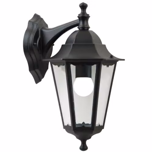 Nordlux Cardiff Black Metal Outdoor Wall Lantern with E27 Socket and IP44 Rating – 1
